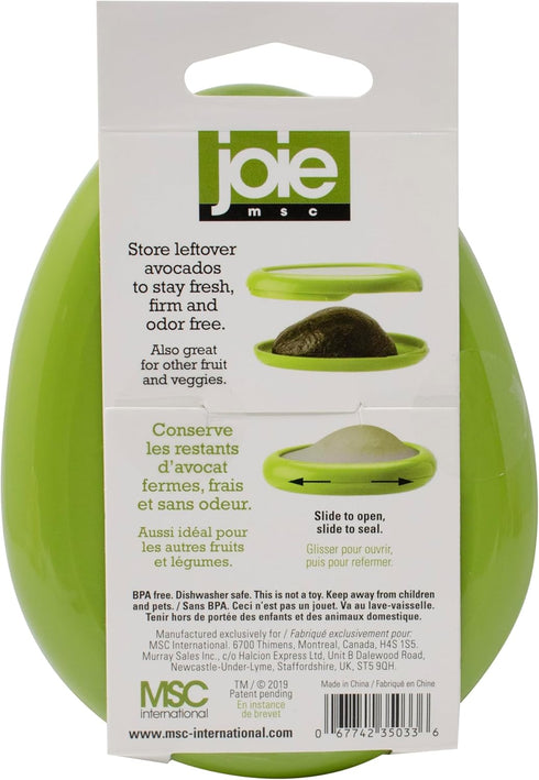 Joie Fresh Stretch Pod Avocado Storage Container - Silicone Food Saver, Keeps Leftover Produce Flavorful, BPA-Free