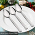 E-far 12 Hammered Dinner Spoons, 7.9 Inch Stainless Steel Soup Spoons, Non-toxic, Mirror Polished