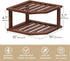 Shelf,2 Countertop,Pantry VERTORGAN Bamboo Corner Tier Plate Organizer for Cabinet and Dish and Spice Rack