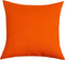 TangDepot Handmade Decorative Solid 100% Cotton Canvas Throw Pillow Covers, 26"x26" (Orange)