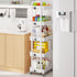 5-Tier Laiensia Rolling Cart with Wheels,Multifunction Utility Storage Carts, Kitchen Storage Organizer,Mobile Shelving