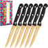 KITWARE Gold Steak Knives Set of 6 pcs, 4.5 inch Stainless Steel Serrated Edge Metal Knife Sets with Gift Box for