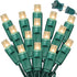 LAMPHOME 50Count String Lights, LED Christmas Lights, 6" SPACING,Green Wire,Warm White,Commercial Grade