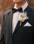 Dried Flowers Boutonnieres Set of 2 for Men, Rustic Boho Fall Wedding Grooms Buttonhole with Pampas Grass Decoration