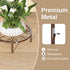 Josmimic 10.23" Bronze Metal Plant Stand: Short Flower Pot Stand - Heavy Duty Plant Holder for Home Courtyard Indoor