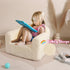 Cozy 1-6 Cream Sherpa Toddler Chair - Soft Foam Seat for Kids Aged