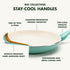 GreenPan Rio Healthy Ceramic Nonstick Frying Pan Skillet, 10", PFAS-Free, Dishwasher Safe, Turquoise