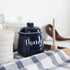 Set 12oz,Easy HAOTOP Farmhouse Porcelain Honey Jar with Dipper and Lid to Clean (Navy)
