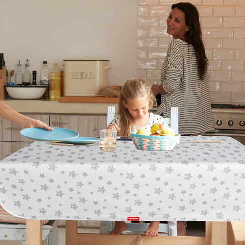 2 Pack, 42x46 Inch, Splat Mat for Under High Chair Mat Anti Slip Bottom Splat Splash Mess Floor Mat Waterproof Portable