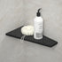Corner Shower Shelf, Matte Black 12" Trapezoid Grout in Shampoo Shelf, 304