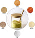 300ML/10Oz Clear Glass Jar with Bamboo Lid and Wooden Spoon, Cute Storage Canister for Kitchen