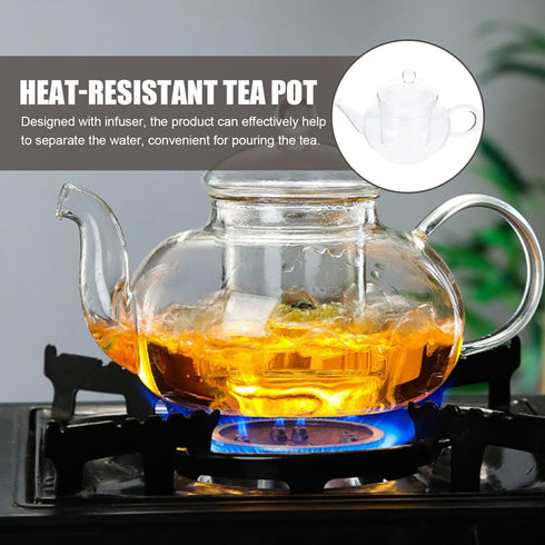 DOITOOL Glass Teapot with Infuser - Glass Tea Kettle Tea Pots for Stove Top - Clear Tea Kettle Stovetop with Tea Infuser for Loose Tea Home Office Restaurant (250ML/8.5oz) by DOITOOL