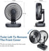 Small Oscillating Fan, 3600mAh Battery Operated Rechargeable Fan with 4 Speed for Home Office
