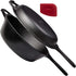 Cuisinel Cast Iron Skillet + Lid, 2-In-1 Multi Cooker, 3-Qt Dutch Oven, Pre-Seasoned Oven Cookware