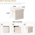 12.6"x12.6"x12.6" B FSOBEIIALEO Small Storage Ottoman Cube Sherpa Ottomans Foot Rest, Foldable Boucle Ottoman, Faux