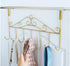 eywlwaar Gold Over The Door Hooks, 7 Hanger Rack for Home Use, Heavy Decorative Metal Rack for Coats, Bags