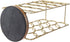 MyGift Modern Brass Tone Plated Metal and Brown Mango Wood Coffee Pod Holder Stand, Handcrafted in India