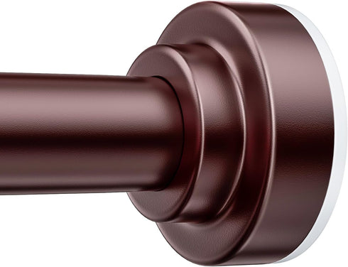 TEECK Shower Curtain Rod - 27-76 Inch Adjustable Spring Tension - Anti-Slip No Drilling for Bathroom
