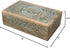 DharmaObjects Large Triple Moon Hand Carved Jewelry Trinket Keepsake Wooden Storage Box, Turquoise