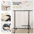 Wheels,200L 2 Chrislley Double Laundry Hamper with Rolling Laundry Basket Section with Lid,Steel Frame Laundry Cart