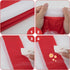 Peony Man 2 Pieces Red and White Striped Tablecloth - Plastic Waterproof Table Cover for Holiday Party Decoration