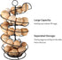 Countertop, QUTREY Black Metal Egg Skelter with Storage Basket, Spiral Design Egg Holder for Large Egg for Kitchen