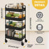 4 ShellKingdom Tier Bathroom Storage Organizer, Toilet Paper Holder, Slim Rolling Storage Cart for Narrow Space