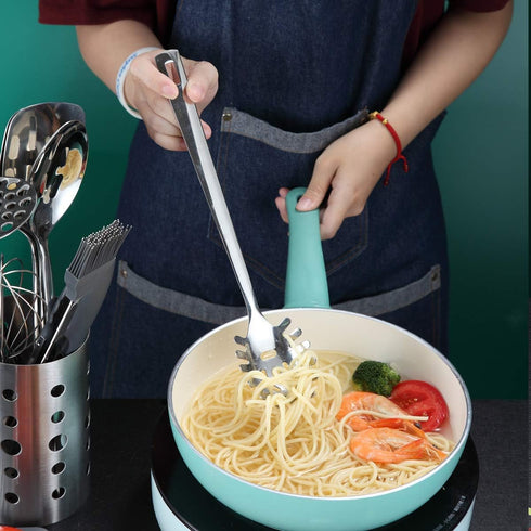 Berglander Spaghetti Spoon, Stainless Steel Pasta Server, Heat Resistant, Dishwasher Safe