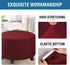 Ottoman Cover Stretch Ottoman Slipcover Round Ottoman Storage Cover Folding Stool Covers Furniture Protector Cover