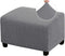 PrinceDeco Stretch Ottoman Cover Ottoman Slipcovers Rectangle for Living Room Foot Stool