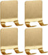 4 Pcs Gold Razor Loofah Holder for Shower Self Adhesive Waterproof Shaver Hooks Waterproof for wall Metal Heavy Duty