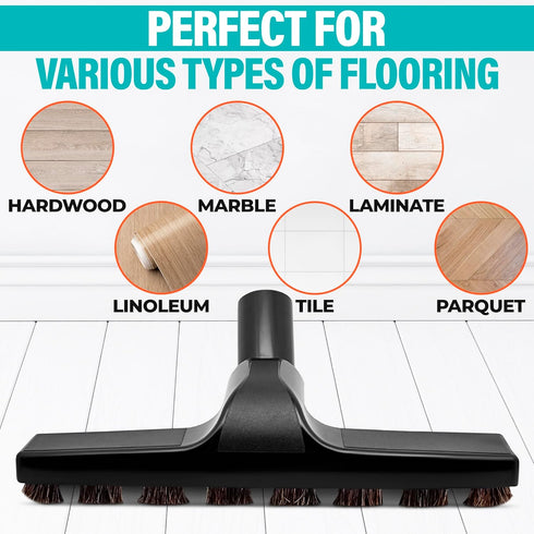 Hardwood Floor Cleaning Brush Vacuum Attachment, Horse Hair Soft Brush for Carpet & Wood Floor Cleaning