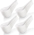 Yopay 24 Pack 5 Inch White Ceramic Soup Spoons, Asian Ramen Spoons for Appetizer, Wonton, Dumpling