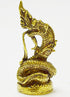 WitnyStore Tiny 1¼" Brass Buddha Statue, Power Naga Mini Statue, Traditional Thai Belief Amulet