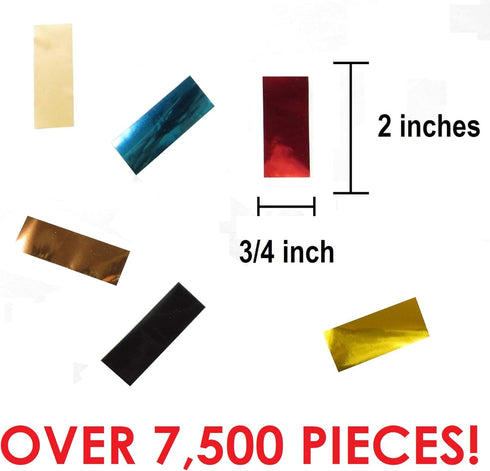 LARGE Metallic Confetti, Jumbo Mylar Rainbow Foil Bag for New Years, Birthdays, Weddings (300 Grams, 7,500 PCS)