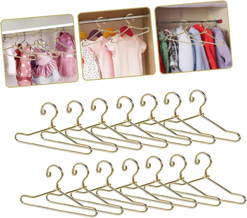 20pcs Miniature Doll Suit Hangers - Iron Wire Doll Clothes Hangers for Small House Wardrobe Ornaments
