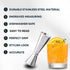 BARIANTTE Cocktail Jigger for Bartending, 2 oz 1 oz Japanese Measuring Shot Glass - Silver