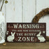 Putuo Decor Funny Rabbit Sign, Bunny Rabbit Home Decor Gift, 12 x 6 Inch (The Bunny Zone) Easter Decorations