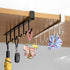 2pcs Counter Mug Hanger Rack, Under Shelf Storage Hooks Organizer Hanging Holder for Cabinet Pantry Kitchen Cupboard