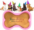 Dog Birthday Cake Mold, Silicone Bone Shape Cake Pan with Decorating Pen (Pink, 10")
