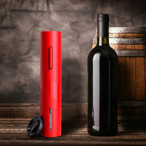 COKUNST Electric Wine Opener, Cordless Wine Bottle Corkscrew with Foil Cutter, Battery Operated for Kitchen Party Home