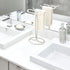 iDesign Axis Metal Hand Towel Holder for Master Bathroom, Vanities, Countertops, Kitchen, Holds 2 Finger Tip Towels