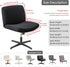 Armless Criss Cross Chair Cover Chair Slipcover Office Desk Chair Covers T-Shape Jacquard Mid Back Wide Seat Accent