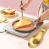 Stainless Steel Spoon Rest, Spatula Ladle Holder, Brushed Finish Utensil Holder, Dishwasher Safe 9.8 x 3.7 Inch (Gold