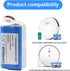 MULS 2600mAh Battery Replacement for Tikom L9000, L8000, G8000 Robot Vacuum Cleaner, Yeedi K600, K650, K680, K700 14.4V
