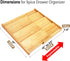 3.1 4 12" 23" Bamboo Spice Drawer Organizer, (Need Deep Drawer) Expandable Tier Spice Rack for Cabinet (From to Wide)