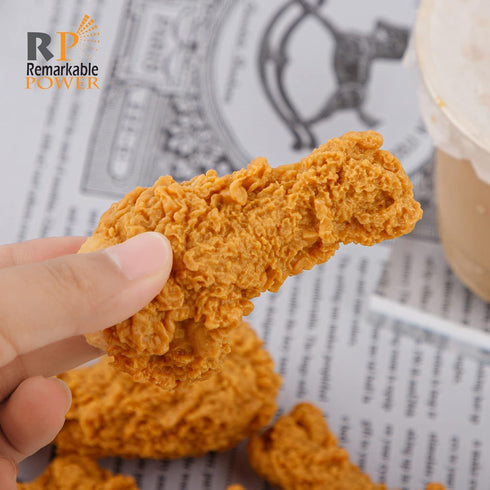 6 Pack RP Remarkable Power, Fake Fried Chicken Leg Simulation Artificial Food for Kitchen Home Decoration