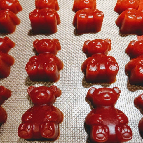 Palksky 20 Cavity Large Gummy Bear Mold, Big Bear Crayon Mold for Brownie Muffin Chocolate and Candy
