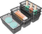 WOWBOX 6 PCS Clear Plastic Drawer Organizer Set, Desk Drawer Divider Organizers for Makeup, Jewelry, Gadgets, Black