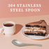8Pcs Thickened Heavy-Weight Soup Spoons, 18/8 Stainless Steel Silverware for Soup, Ramen, Pho